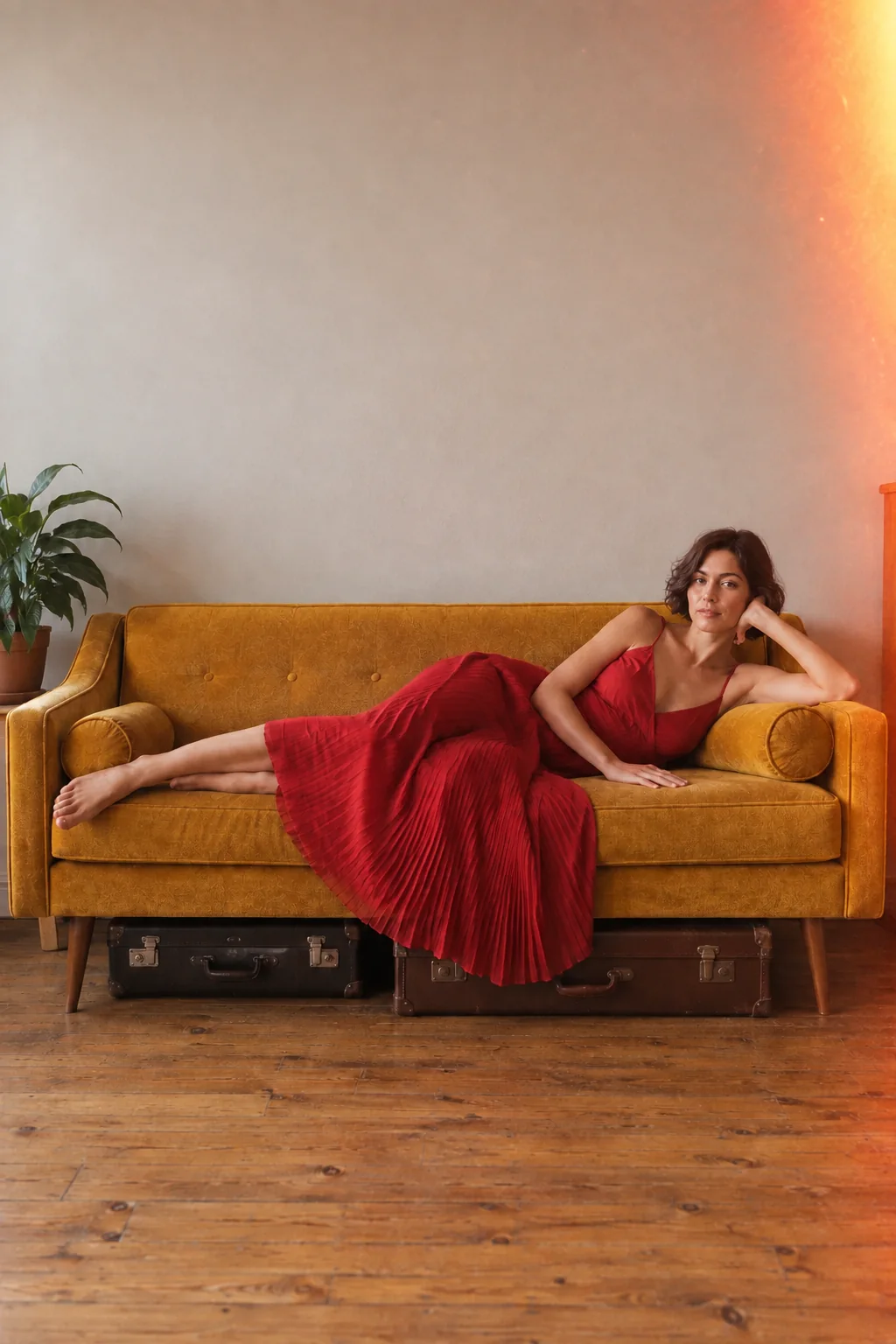 Analog light leak result using the same source photograph