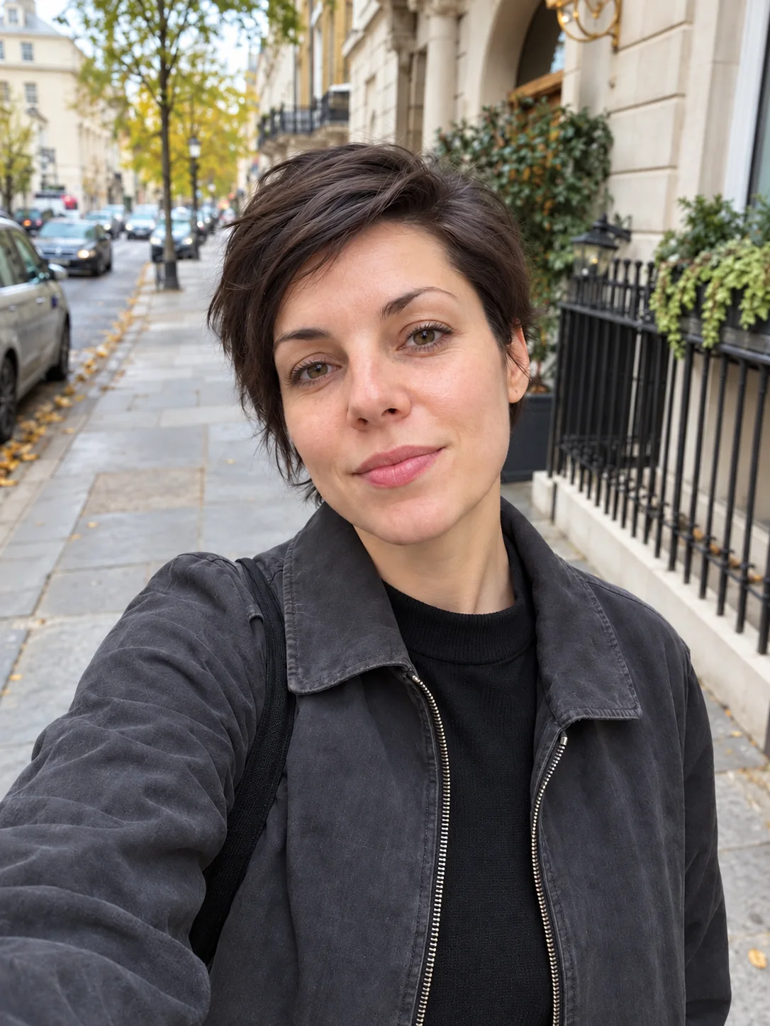 Bright profile selfie result using the same source photograph
