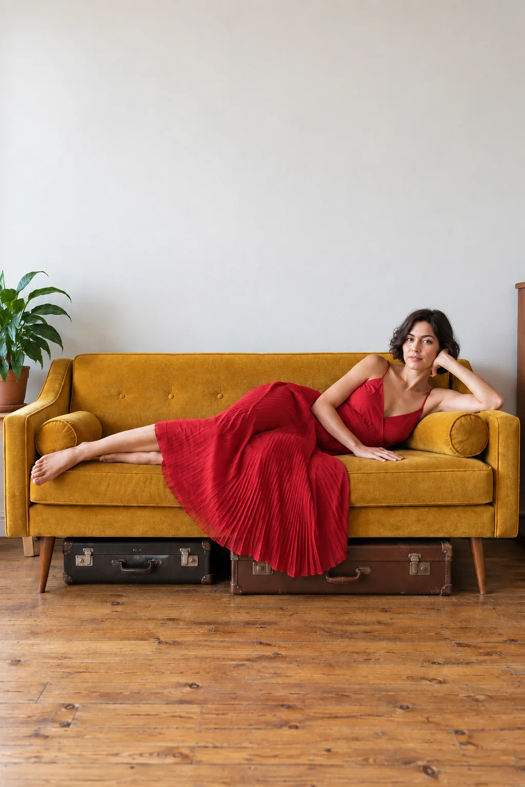 Clean social portrait result using the same source photograph