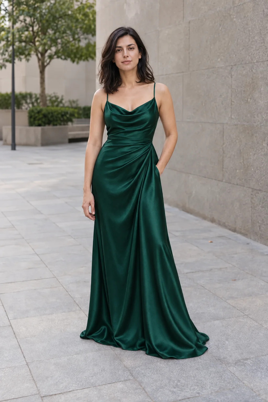 Emerald evening gown result using the same source photograph
