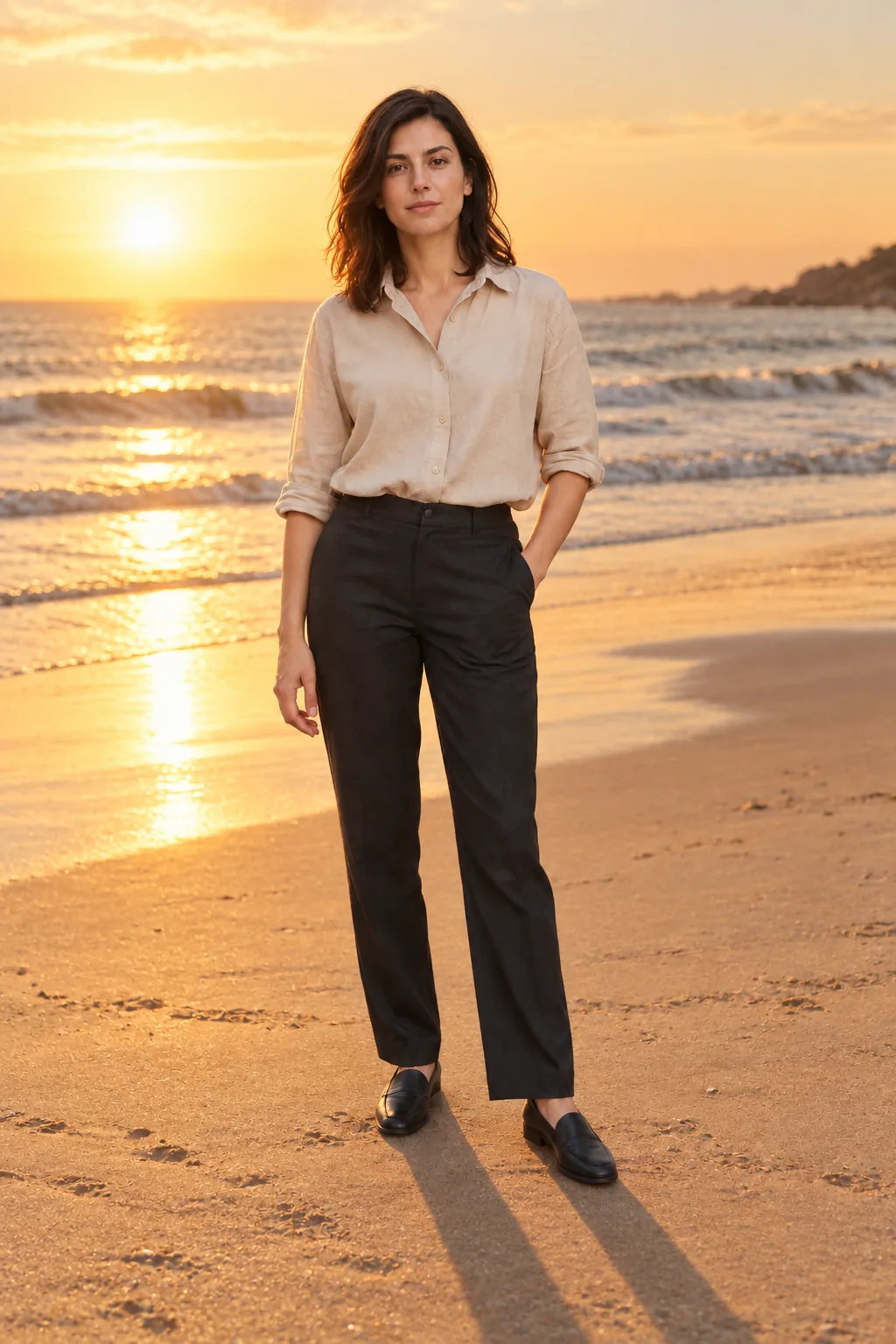 Golden coast backdrop result using the same source photograph