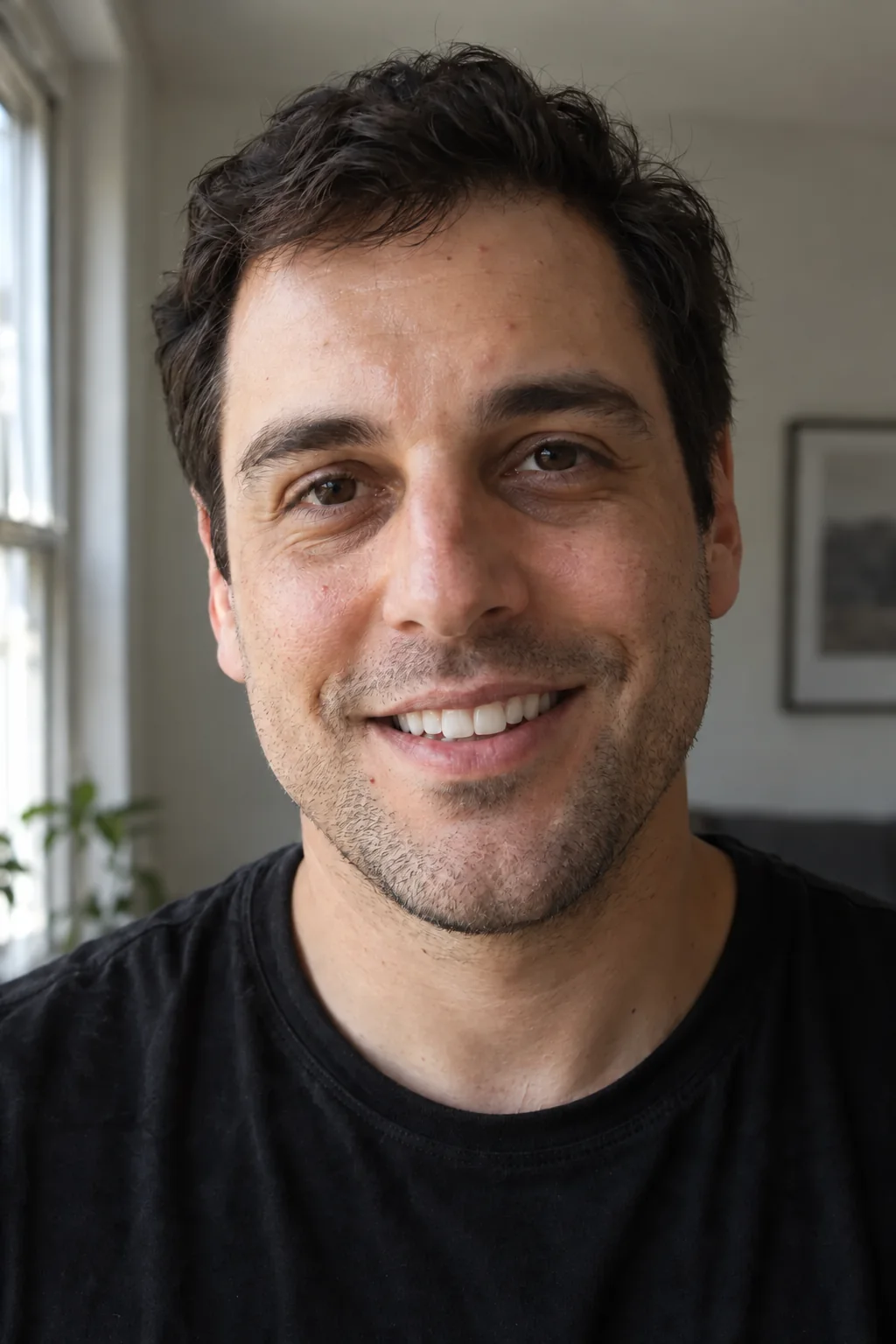 Natural smile brightening result using the same source photograph
