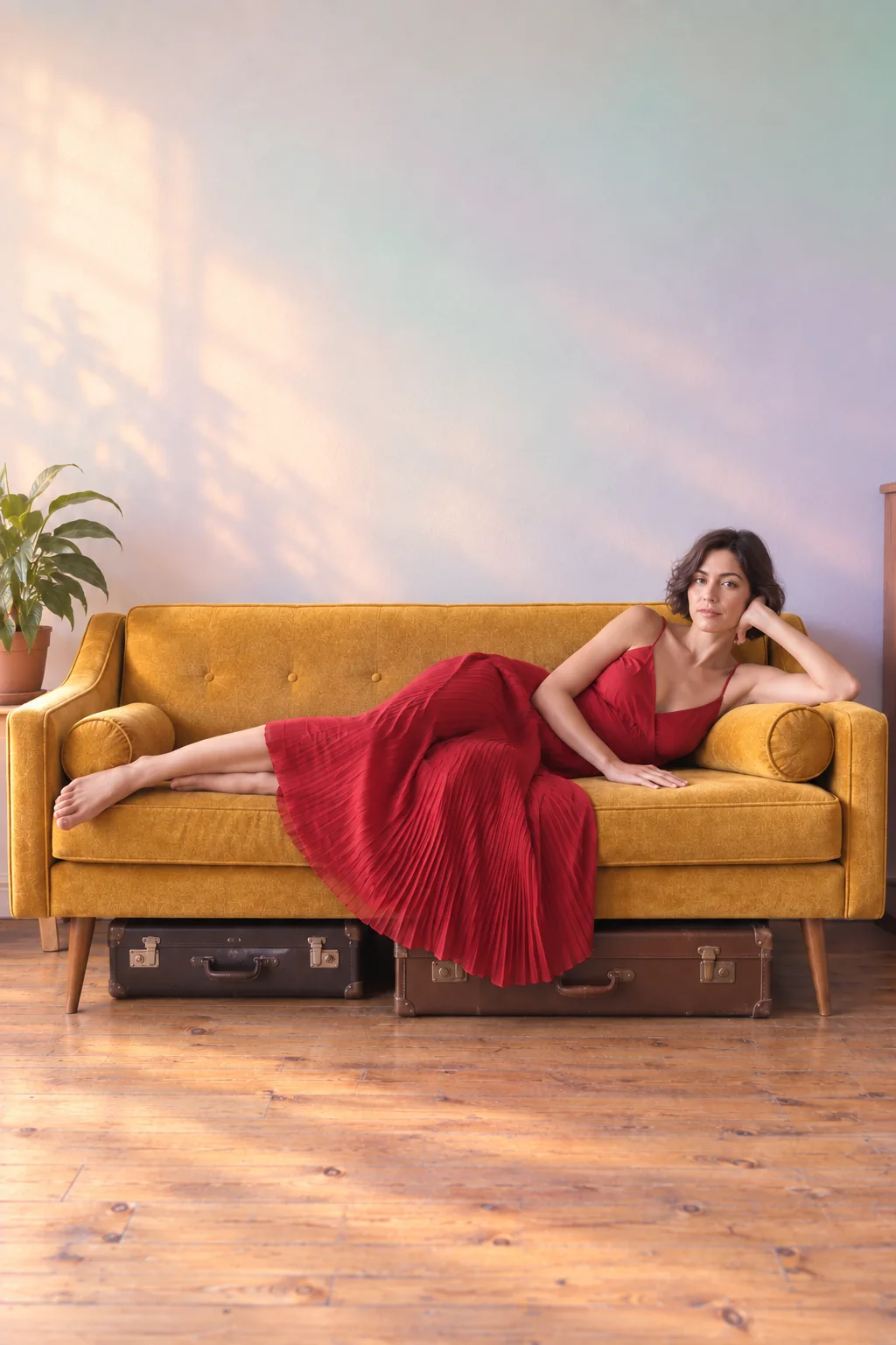 Pastel dream portrait result using the same source photograph
