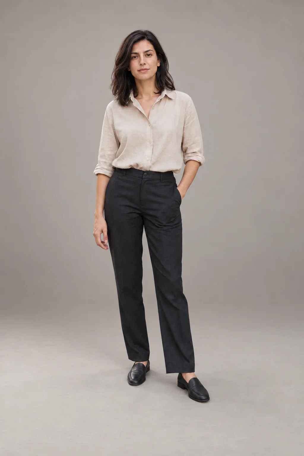 Warm gray studio result using the same source photograph